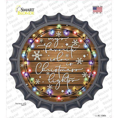 Christmas Lights Novelty Bottle Cap Sticker Decal Small