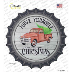 Merry Little Christmas Novelty Bottle Cap Sticker Decal Small