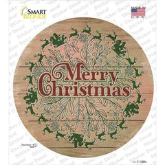 Merry Christmas with Santa Novelty Circle Sticker Decal Small