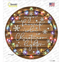 Christmas Lights Novelty Circle Sticker Decal Small