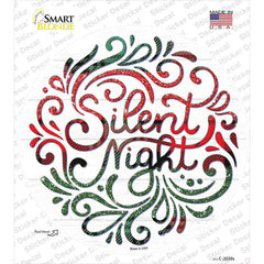 Silent Night Christmas Novelty Circle Sticker Decal Small