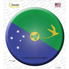 Christmas Islands Country Novelty Circle Sticker Decal Small