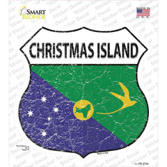 Christmas Island Flag Novelty Highway Shield Sticker Decal Small