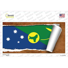 Christmas Islands Flag Scroll Novelty Sticker Decal Small