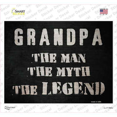 Grandpa The Legend Novelty Rectangular Sticker Decal Small