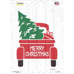 Merry Christmas Back Of Truck Novelty Rectangle Sticker Decal Small