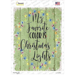 My Favorite Color Christmas Lights Novelty Rectangle Sticker Decal Small