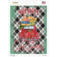 Merry Christmas Car Novelty Rectangle Sticker Decal Small