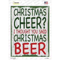 Christmas Beer Novelty Rectangle Sticker Decal Small