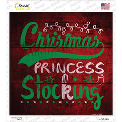 Christmas Princess Novelty Square Sticker Decal Small