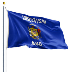 Wisconsin State Flag - Made in USA - Nylon Outdoor