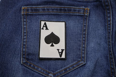 Ace Of Spades Novelty Iron on Patch - 2x3 inch