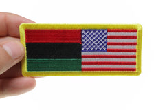 African American Flag Patch - 4x1.75 inch