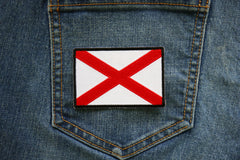 Alabama State Flag Patch - 3x2 inch