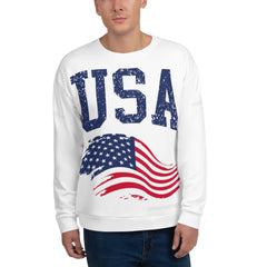 USA and Flag Unisex Sweatshirt