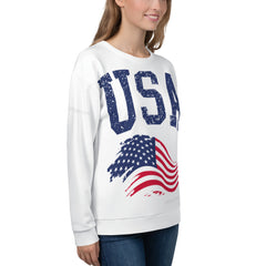 USA and Flag Unisex Sweatshirt