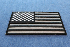 American Flag Black and Reflective 4 Inch Patch - 4x2.5 inch