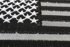 American Flag Black and Reflective 4 Inch Patch - 4x2.5 inch