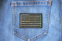 American Flag Camo Patch - 3x2 inch