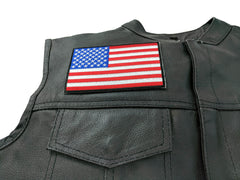 American Flag Patch with Black Borders - 5x3 inch