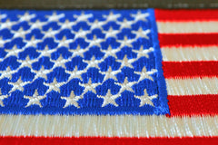 American Flag Patch with Black Borders - 5x3 inch