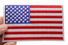 American Flag Patch with White Borders - 5x3 inch