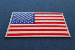 American Flag Patch with White Borders - 5x3 inch