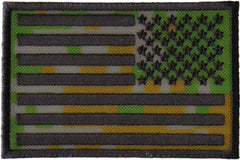 American Flag Reversed Camo Patch - 3x2 inch