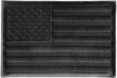 Black American Flag Patch - 3x2 inch