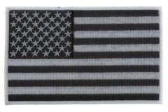 Black and Gray American Flag Patch - 5x3 inch