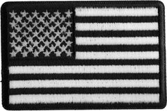 Black and White American Flag Patch - 3x2 inch