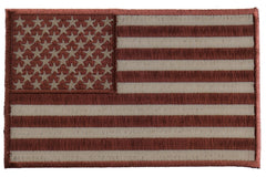 Brown Subdued American Flag Patch - 5x3 inch