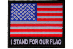 American Flag Patch I stand for our Flag Iron on Patch for Jackets - 3x2.75 inch