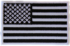 Subdued Black White US Flag Patch - 3x2 inch