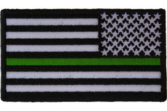 Thin Green Line American Flag Reversed Patch - 3.5x2 inch