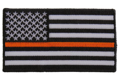 Thin Orange Line American Flag For Search & Rescue - 3.5x2 inch