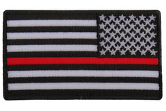 Thin Red Line American Flag Reversed Patch - 3.5x2 inch