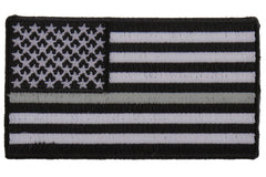 Thin Silver Line American Flag For Corrections - 3.5x2 inch