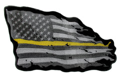 Yellow Stripe American Flag Patch - 11.75x9 inch