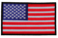 US Flag Patch 4 Inch Black Border - 4x2.5 inch