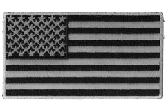 US Flag Patch Black and Gray 3.5 Inch - 3.5x1.9 inch