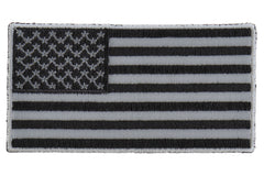 US Flag Patch Black and Gray 3 Inch - 3x1.6 inch