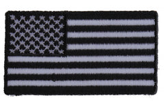 US Flag Patch Black and White 2.5 Inch - 2.5x1.4 inch