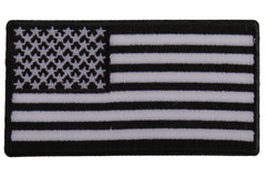 US Flag Patch Black and White 3.5 Inch - 3.5x1.9 inch