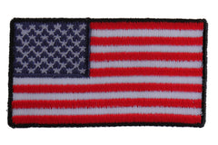 US Flag Patch Black Border 2.5 Inch - 2.5x1.4 inch