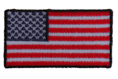 US Flag Patch Black Border 2 Inch - 2x1.1 inch