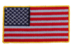 US Flag Patch Gold Border 2.5 Inch - 2.5x1.4 inch