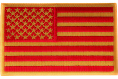 US Flag Patch Red Yellow Marine Colors - 4x2.5 inch