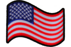 Waving US Flag Patch - 3x2.5 inch