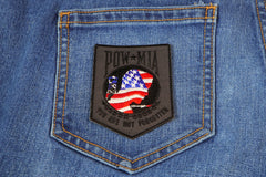 American Flag POW MIA Patch - 2.5x3.25 inch